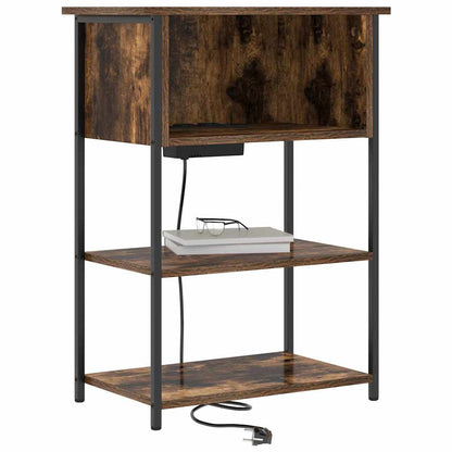 vidaXL Nachttisch Geräucherte Eiche 55 x 31 x 76 cm Holzwerkstoff