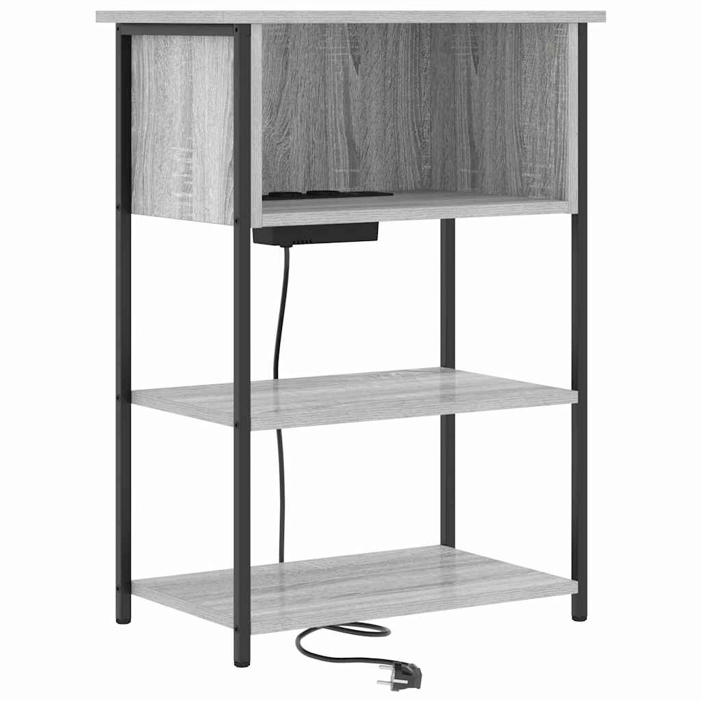 vidaXL Nachttisch Graues Sonoma 55 x 31 x 76 cm Holzwerkstoff