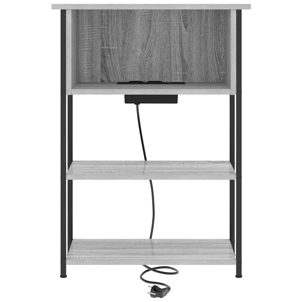 vidaXL Nachttisch Graues Sonoma 55 x 31 x 76 cm Holzwerkstoff