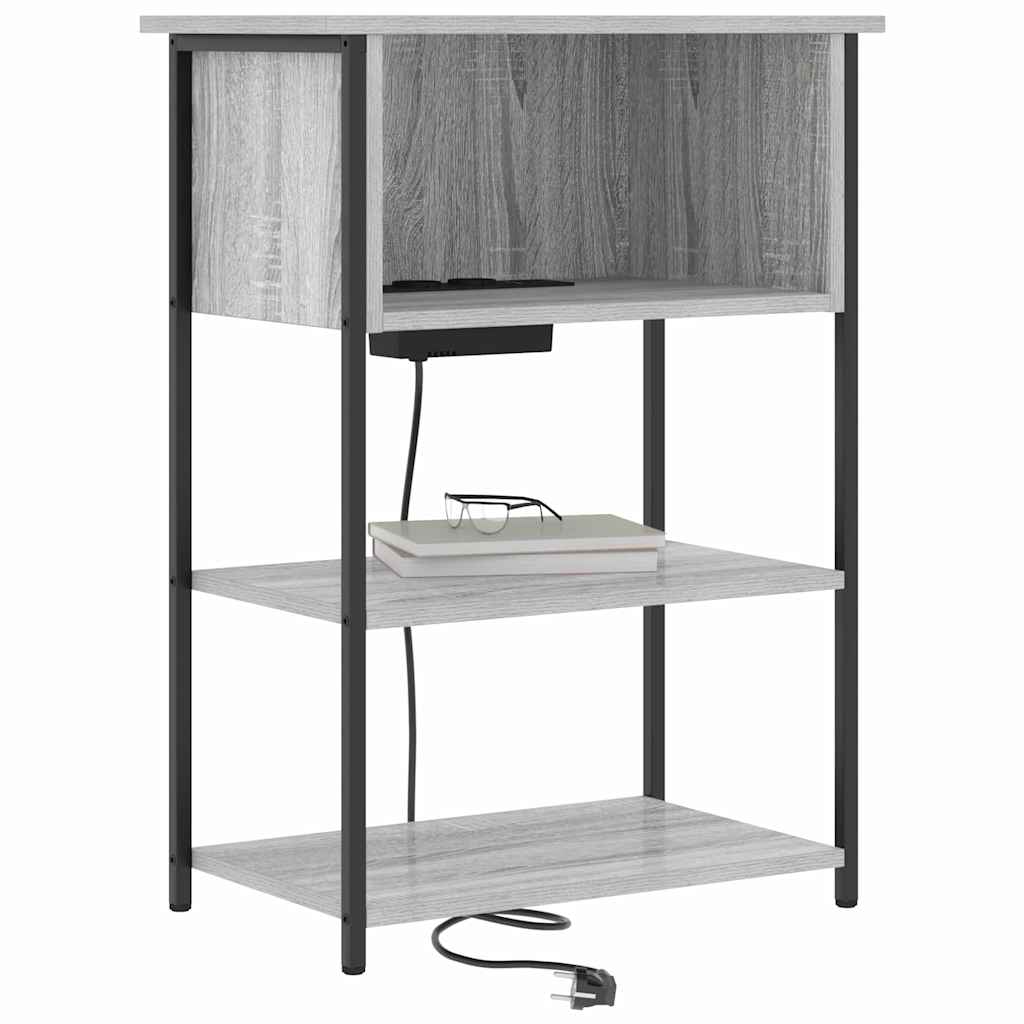 vidaXL Nachttisch Graues Sonoma 55 x 31 x 76 cm Holzwerkstoff