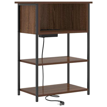 vidaXL Nachttisch Braun Eichen-Optik 55 x 31 x 76 cm Holzwerkstoff