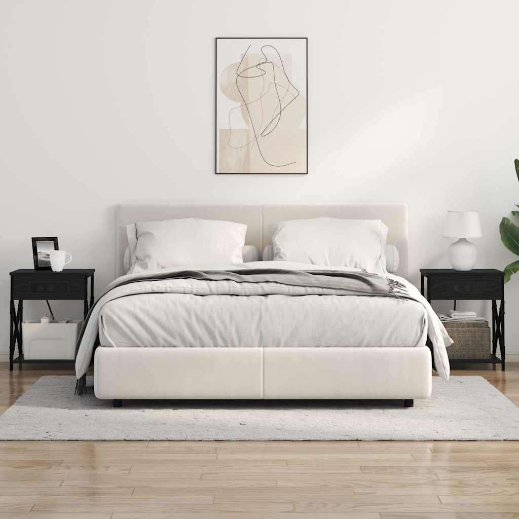 Nachttisch Schwarz Eichen-Optik 41 x 31 x 51 cm Holzwerkstoff