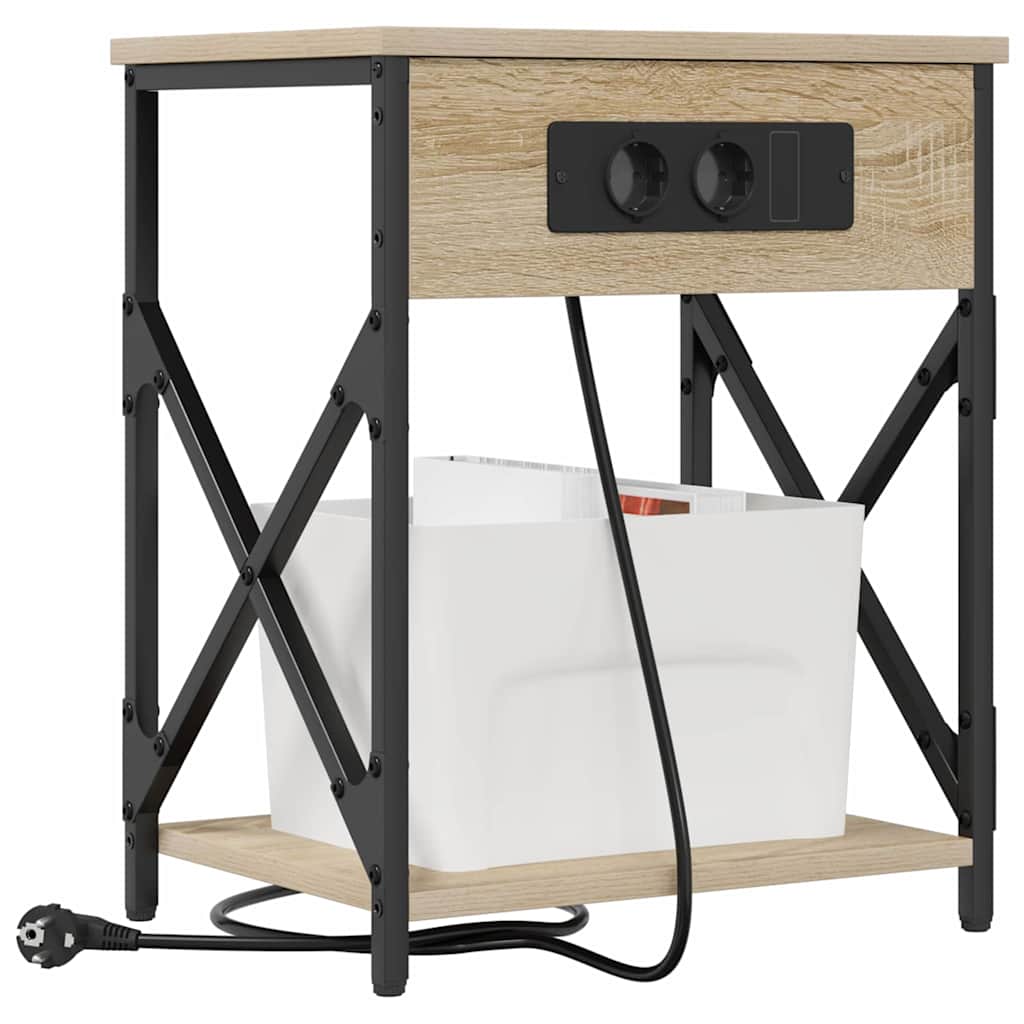 vidaXL Nachttisch Sonoma-Eiche 41 x 31 x 51 cm Holzwerkstoff