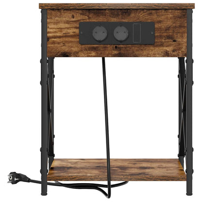 vidaXL Nachttisch Geräucherte Eiche 41 x 31 x 51 cm Holzwerkstoff