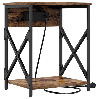 vidaXL Nachttisch 2 pcs Geräucherte Eiche 41 x 31 x 51 cm