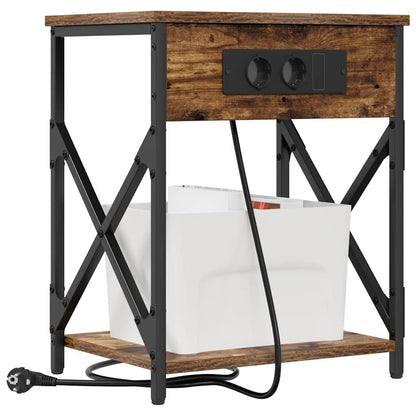 vidaXL Nachttisch 2 pcs Geräucherte Eiche 41 x 31 x 51 cm
