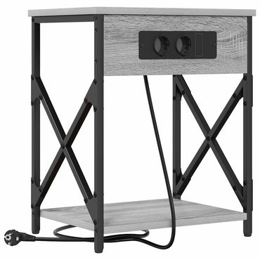 vidaXL Nachttisch Graues Sonoma 41 x 31 x 51 cm Holzwerkstoff