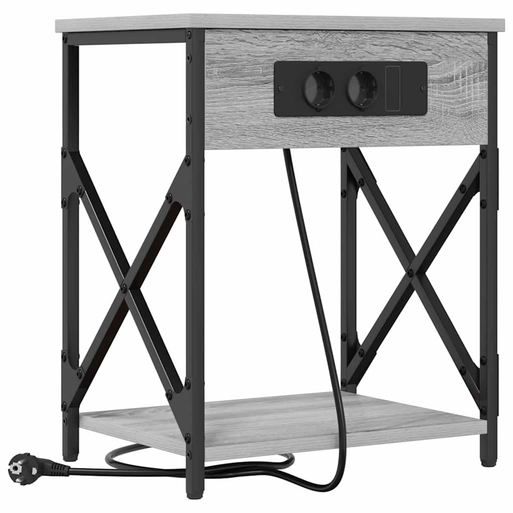 vidaXL Nachttisch 2 pcs Graues Sonoma 41 x 31 x 51 cm Holzwerkstoff