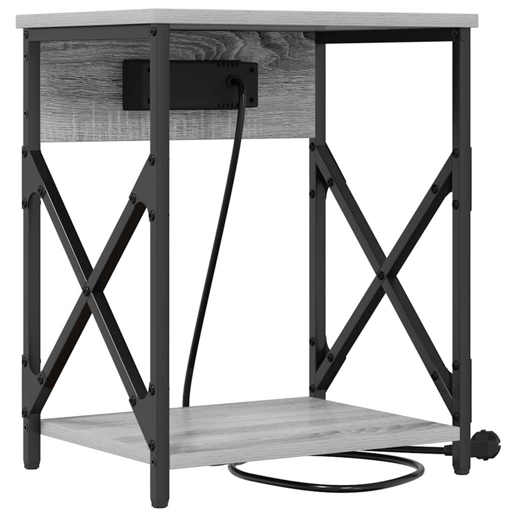 vidaXL Nachttisch 2 pcs Graues Sonoma 41 x 31 x 51 cm Holzwerkstoff