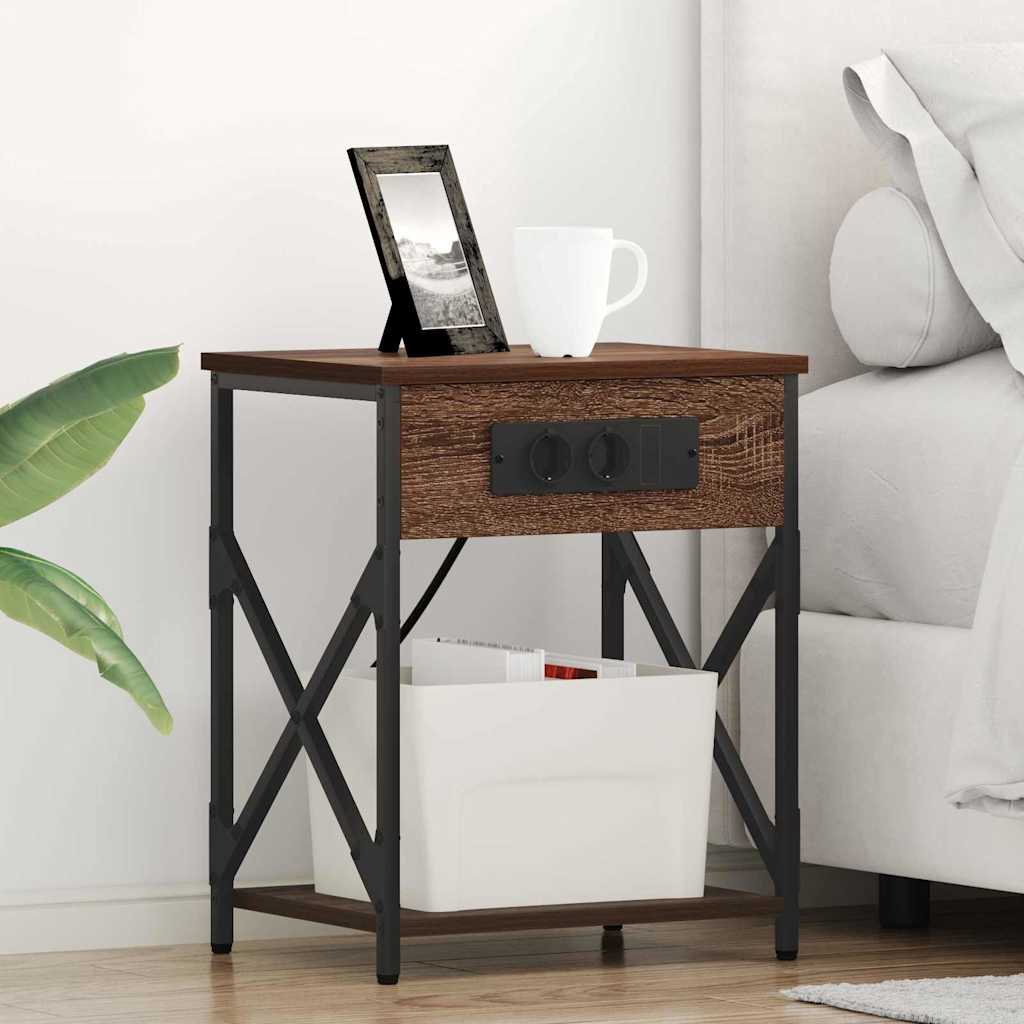 vidaXL Nachttisch Braun Eichen-Optik 41 x 31 x 51 cm Holzwerkstoff