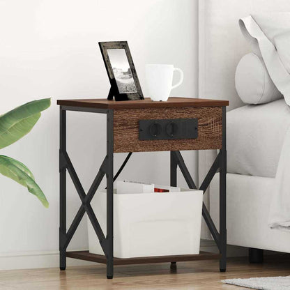 vidaXL Nachttisch Braun Eichen-Optik 41 x 31 x 51 cm Holzwerkstoff