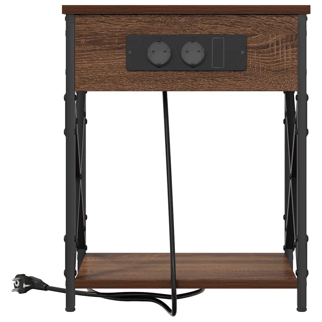 vidaXL Nachttisch Braun Eichen-Optik 41 x 31 x 51 cm Holzwerkstoff