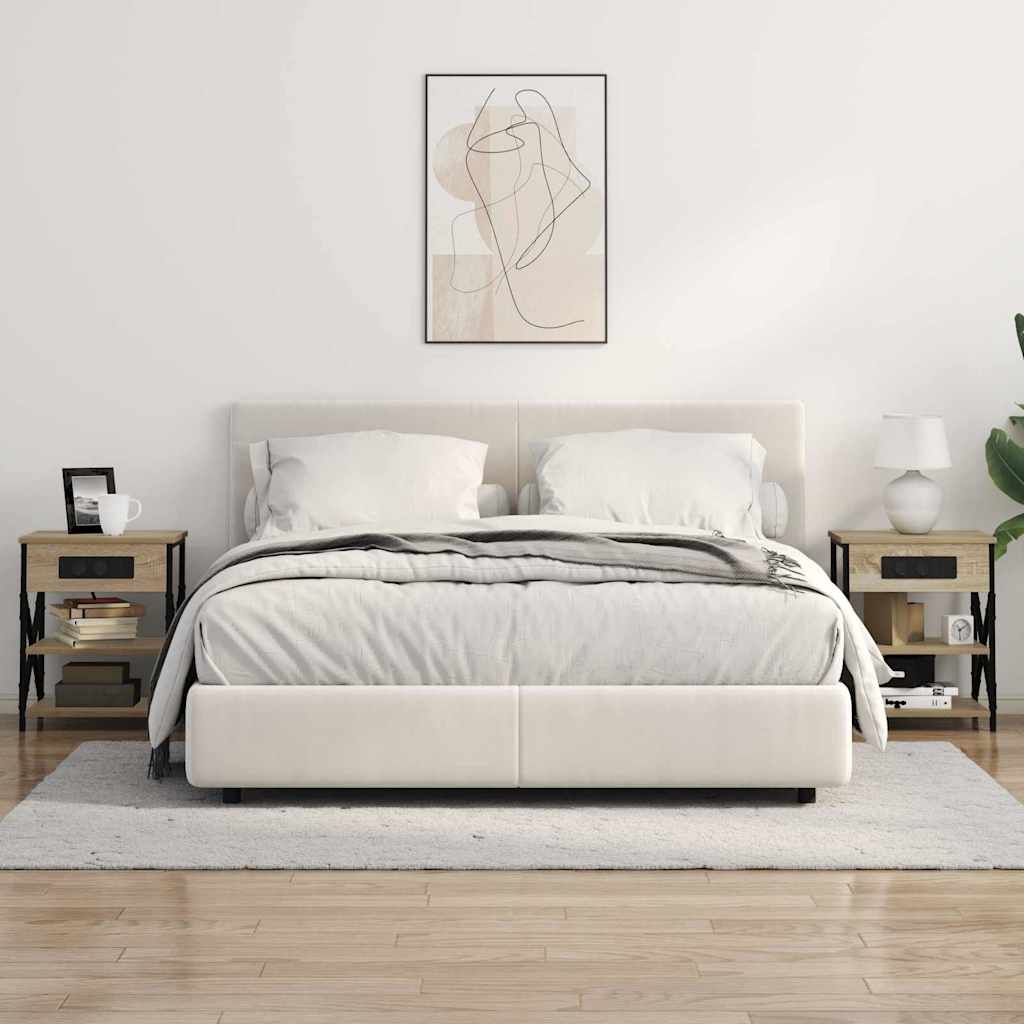 Nachttisch mit Regal Sonoma-Eiche 41 x 31 x 51 cm Holzwerkstoff