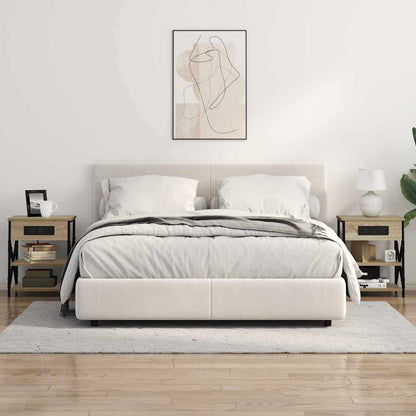 Nachttisch mit Regal Sonoma-Eiche 41 x 31 x 51 cm Holzwerkstoff