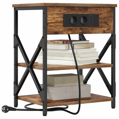 Nachttisch Geräucherte Eiche 41 x 31 x 51 cm Holzwerkstoff