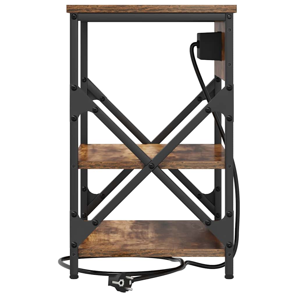 Nachttisch Geräucherte Eiche 41 x 31 x 51 cm Holzwerkstoff