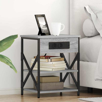 vidaXL Nachttisch Graues Sonoma 41 x 31 x 51 cm Holzwerkstoff
