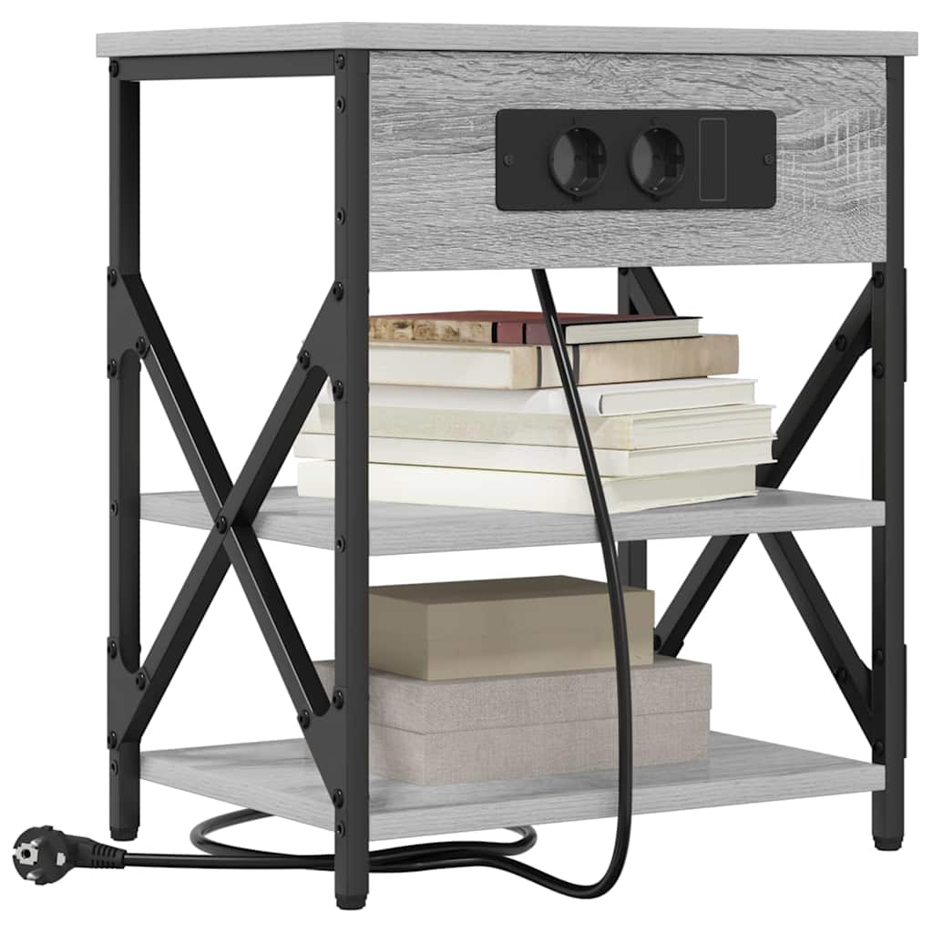 vidaXL Nachttisch Graues Sonoma 41 x 31 x 51 cm Holzwerkstoff