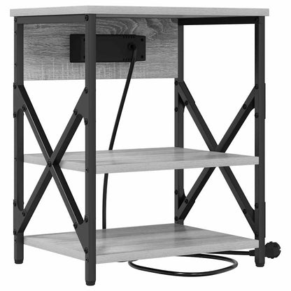 vidaXL Nachttisch 2 pcs Graues Sonoma 41 x 31 x 51 cm Holzwerkstoff