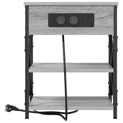 vidaXL Nachttisch 2 pcs Graues Sonoma 41 x 31 x 51 cm Holzwerkstoff