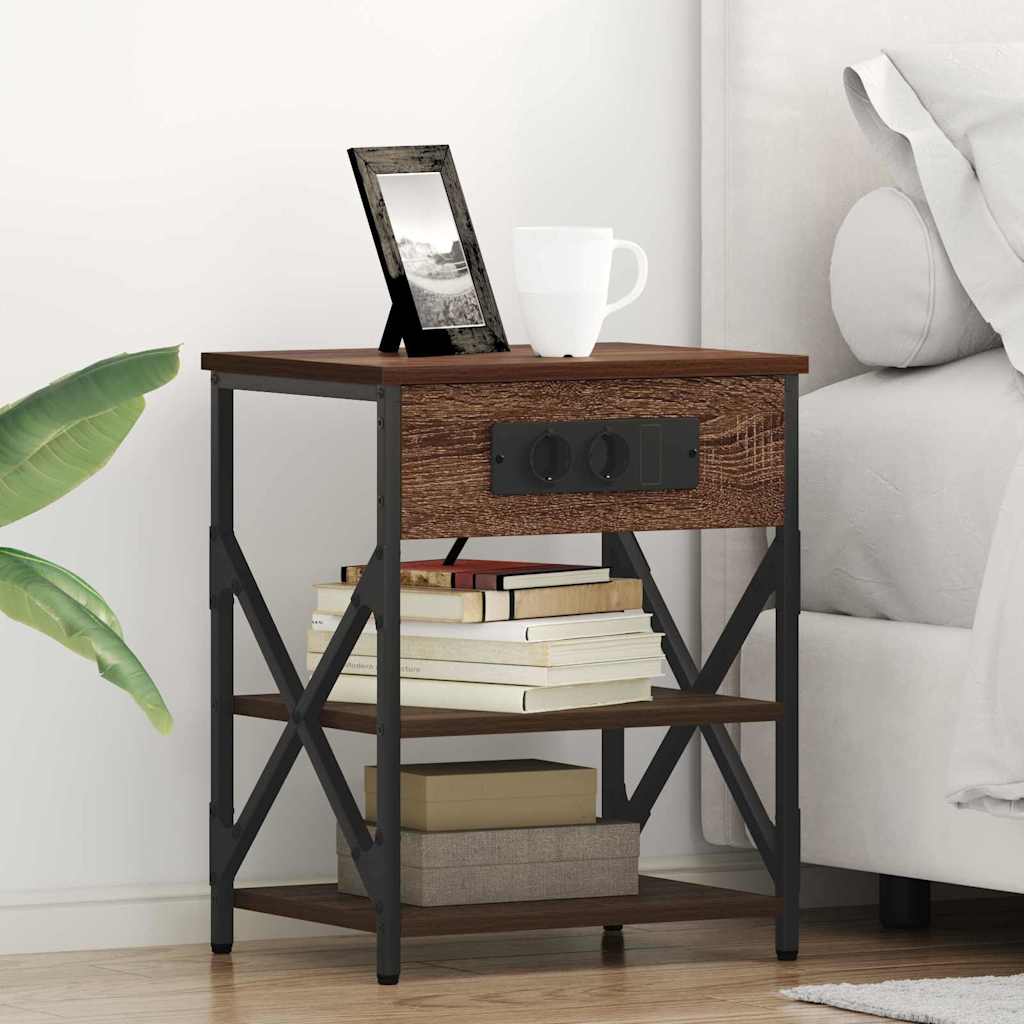 Nachttisch Braun Eichen-Optik 41 x 31 x 51 cm Holzwerkstoff