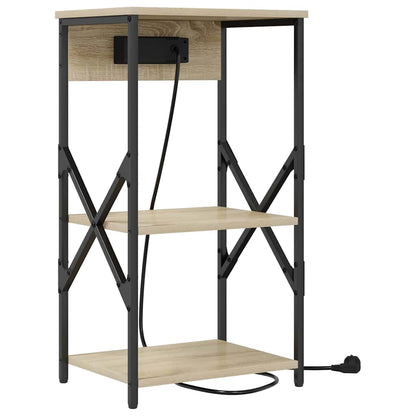 vidaXL Nachttisch mit Regal Sonoma-Eiche 41 x 31 x 76 cm Holzwerkstoff