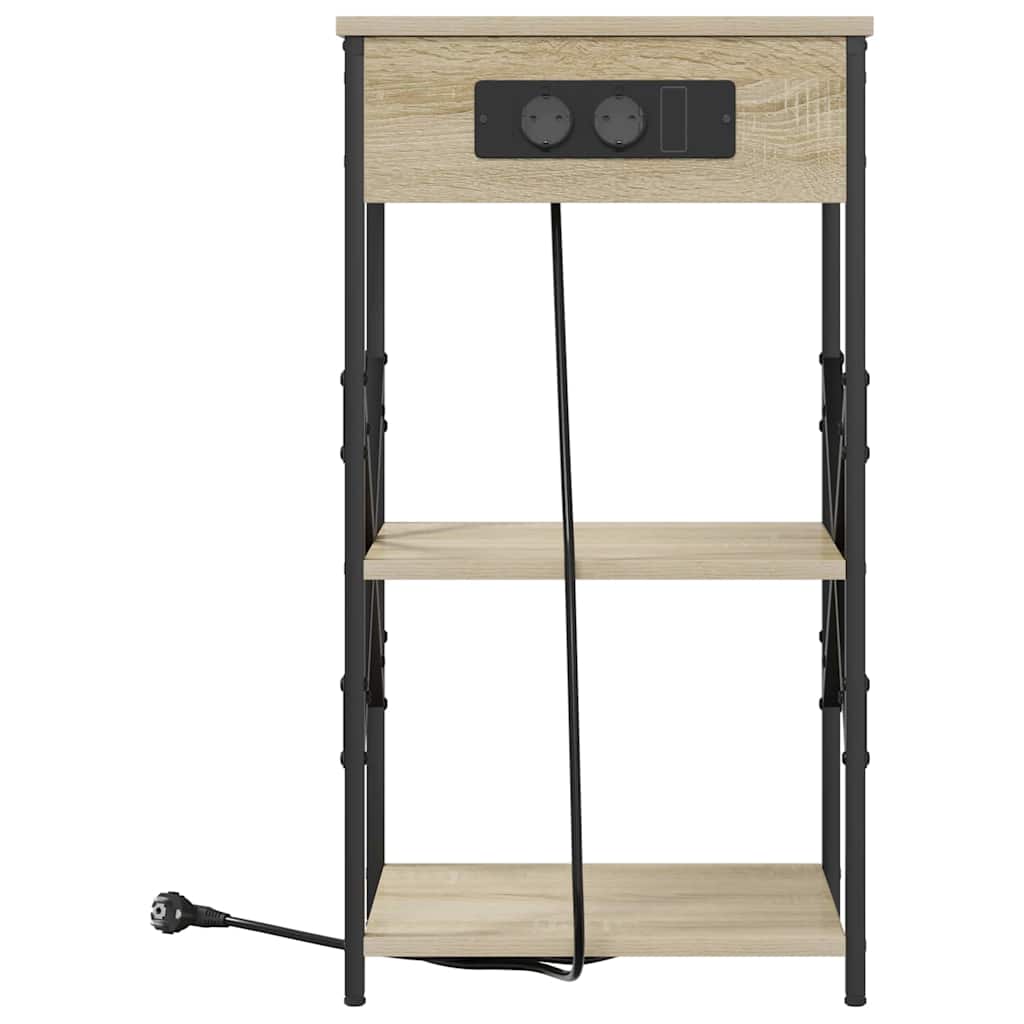 vidaXL Nachttisch mit Regal Sonoma-Eiche 41 x 31 x 76 cm Holzwerkstoff