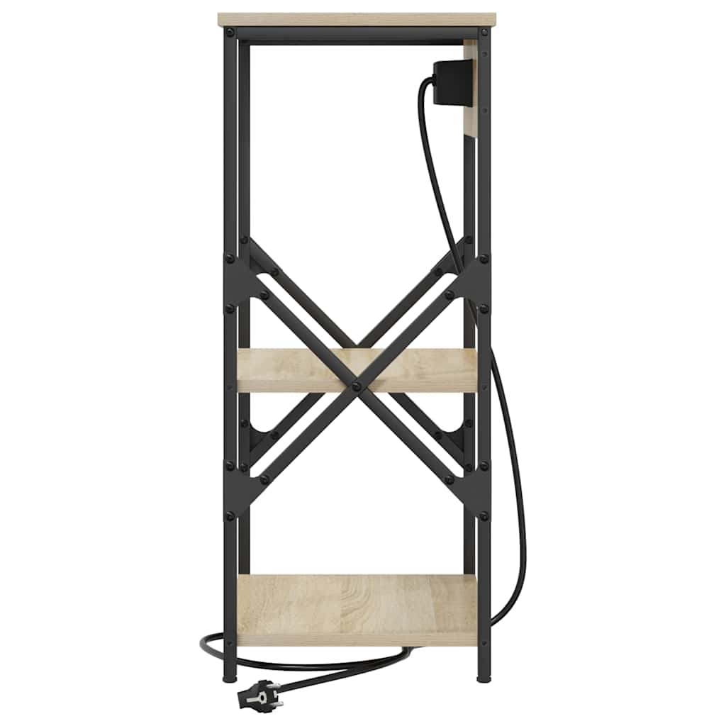 vidaXL Nachttisch mit Regal Sonoma-Eiche 41 x 31 x 76 cm Holzwerkstoff