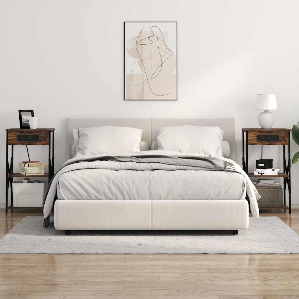 vidaXL Nachttisch Geräucherte Eiche 41 x 31 x 76 cm Holzwerkstoff