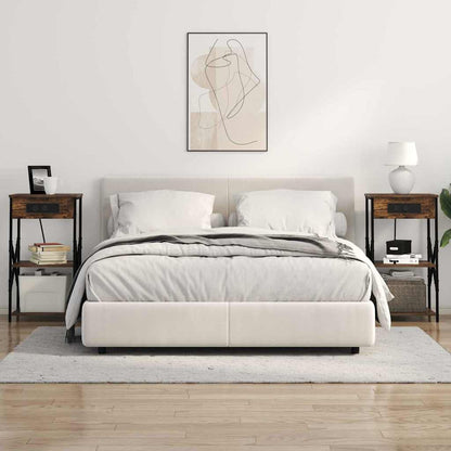 vidaXL Nachttisch Geräucherte Eiche 41 x 31 x 76 cm Holzwerkstoff