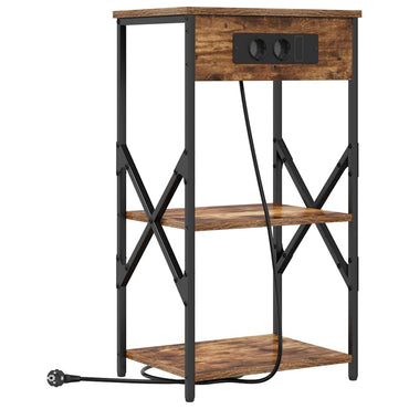 vidaXL Nachttisch Geräucherte Eiche 41 x 31 x 76 cm Holzwerkstoff