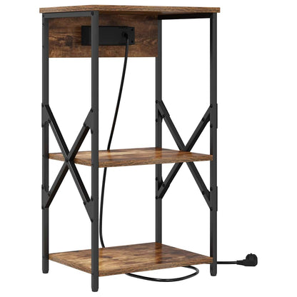vidaXL Nachttisch Geräucherte Eiche 41 x 31 x 76 cm Holzwerkstoff
