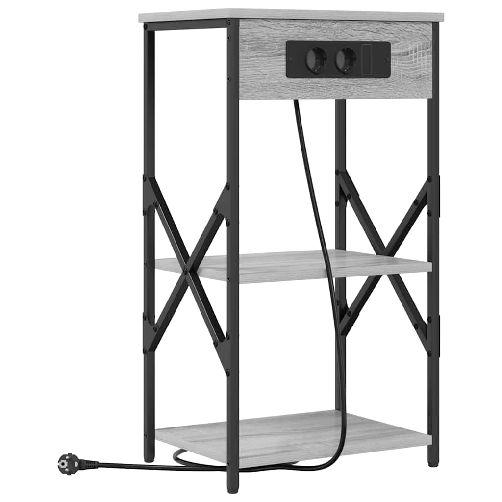 vidaXL Nachttisch Graues Sonoma 41 x 31 x 76 cm Holzwerkstoff
