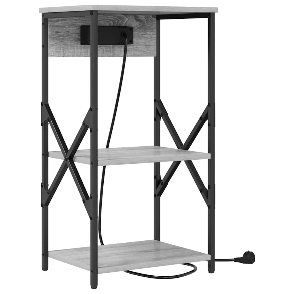 vidaXL Nachttisch 2 pcs Graues Sonoma 41 x 31 x 76 cm Holzwerkstoff