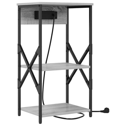 vidaXL Nachttisch 2 pcs Graues Sonoma 41 x 31 x 76 cm Holzwerkstoff