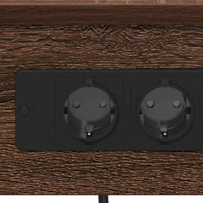 Nachttisch Braun Eichen-Optik 41 x 31 x 76 cm Holzwerkstoff