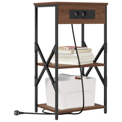 Nachttisch Braun Eichen-Optik 41 x 31 x 76 cm Holzwerkstoff