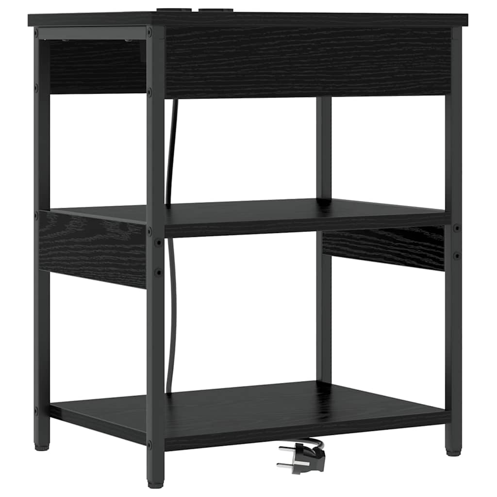 vidaXL Nachttisch Schwarz Eichen-Optik 41 x 31 x 51 cm Holzwerkstoff