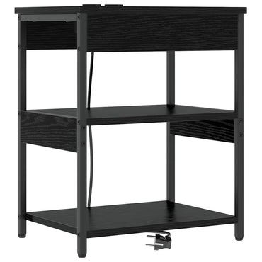 vidaXL Nachttisch Schwarz Eichen-Optik 41 x 31 x 51 cm Holzwerkstoff