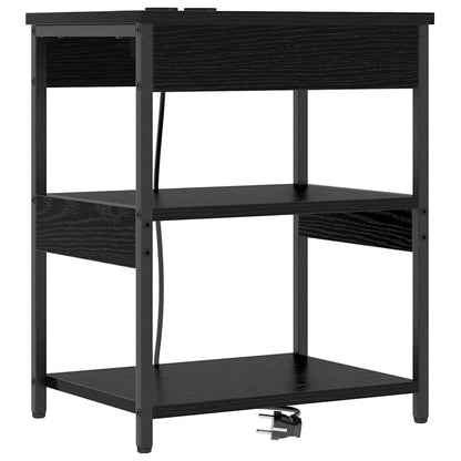 vidaXL Nachttisch Schwarz Eichen-Optik 41 x 31 x 51 cm Holzwerkstoff