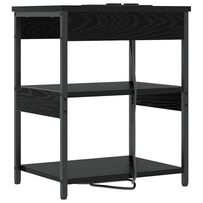 vidaXL Nachttisch Schwarz Eichen-Optik 41 x 31 x 51 cm Holzwerkstoff