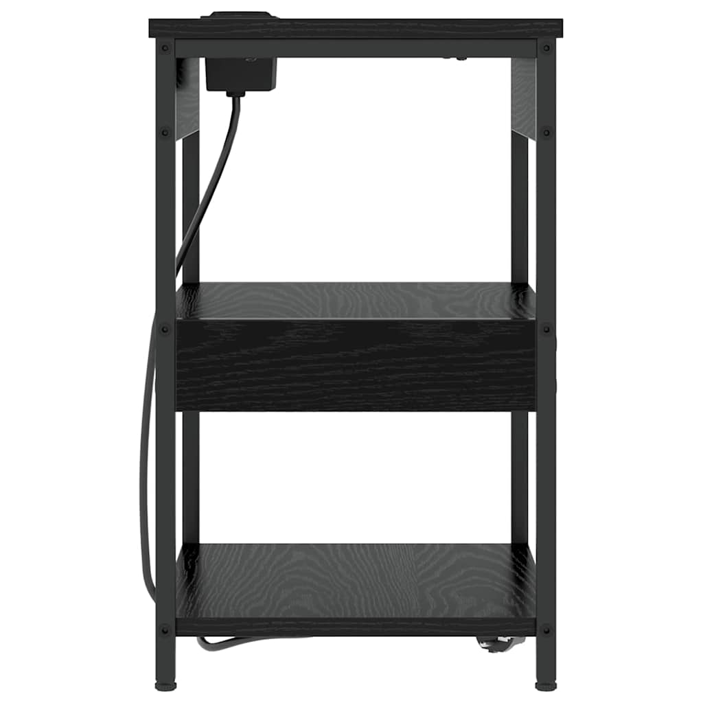 vidaXL Nachttisch Schwarz Eichen-Optik 41 x 31 x 51 cm Holzwerkstoff