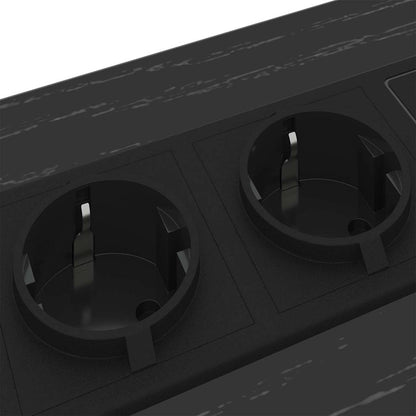 Nachttisch 2 pcs Schwarz Eichen-Optik 41 x 31 x 51 cm