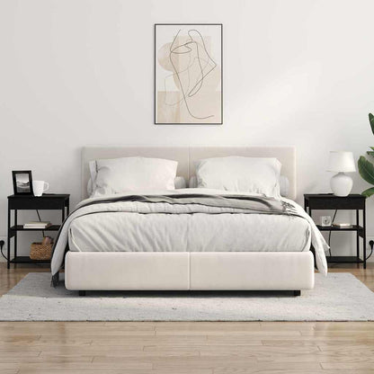 Nachttisch 2 pcs Schwarz Eichen-Optik 41 x 31 x 51 cm