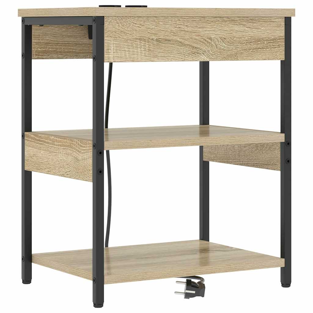 vidaXL Nachttisch 2 pcs Sonoma-Eiche 41 x 31 x 51 cm Holzwerkstoff