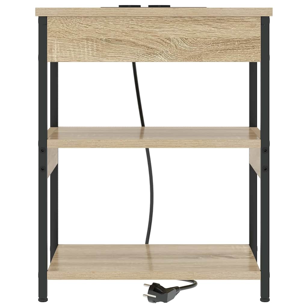 vidaXL Nachttisch 2 pcs Sonoma-Eiche 41 x 31 x 51 cm Holzwerkstoff
