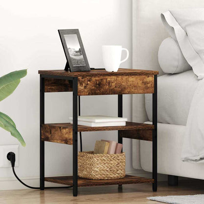 vidaXL Nachttisch 2 pcs Geräucherte Eiche 41 x 31 x 51 cm