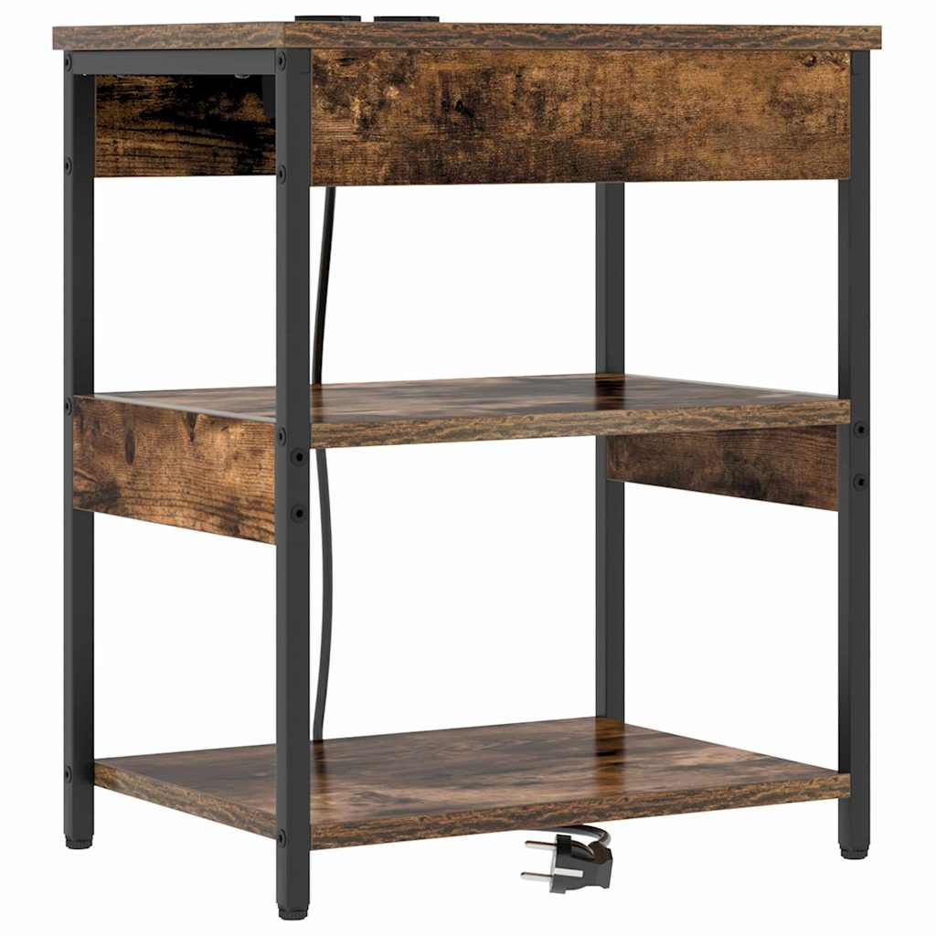 vidaXL Nachttisch 2 pcs Geräucherte Eiche 41 x 31 x 51 cm