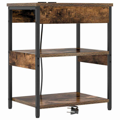 vidaXL Nachttisch 2 pcs Geräucherte Eiche 41 x 31 x 51 cm