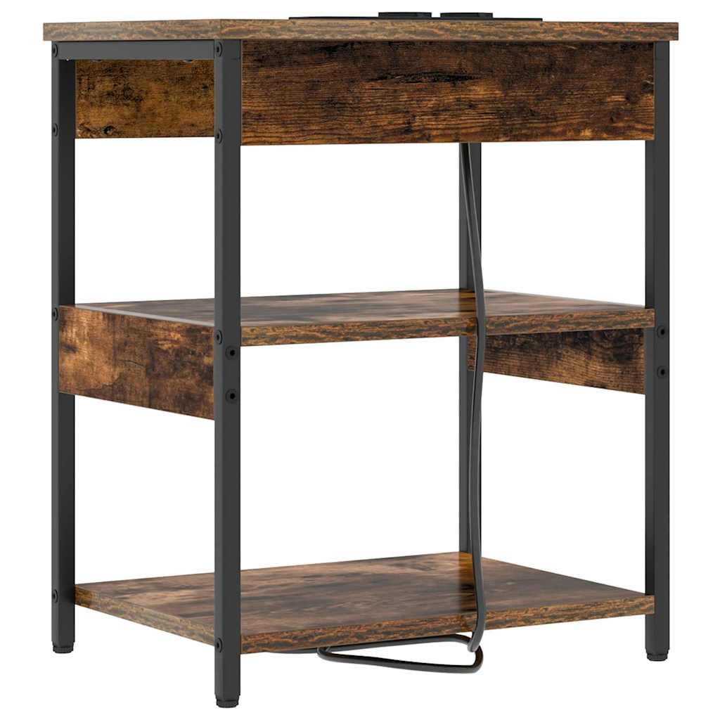 vidaXL Nachttisch 2 pcs Geräucherte Eiche 41 x 31 x 51 cm
